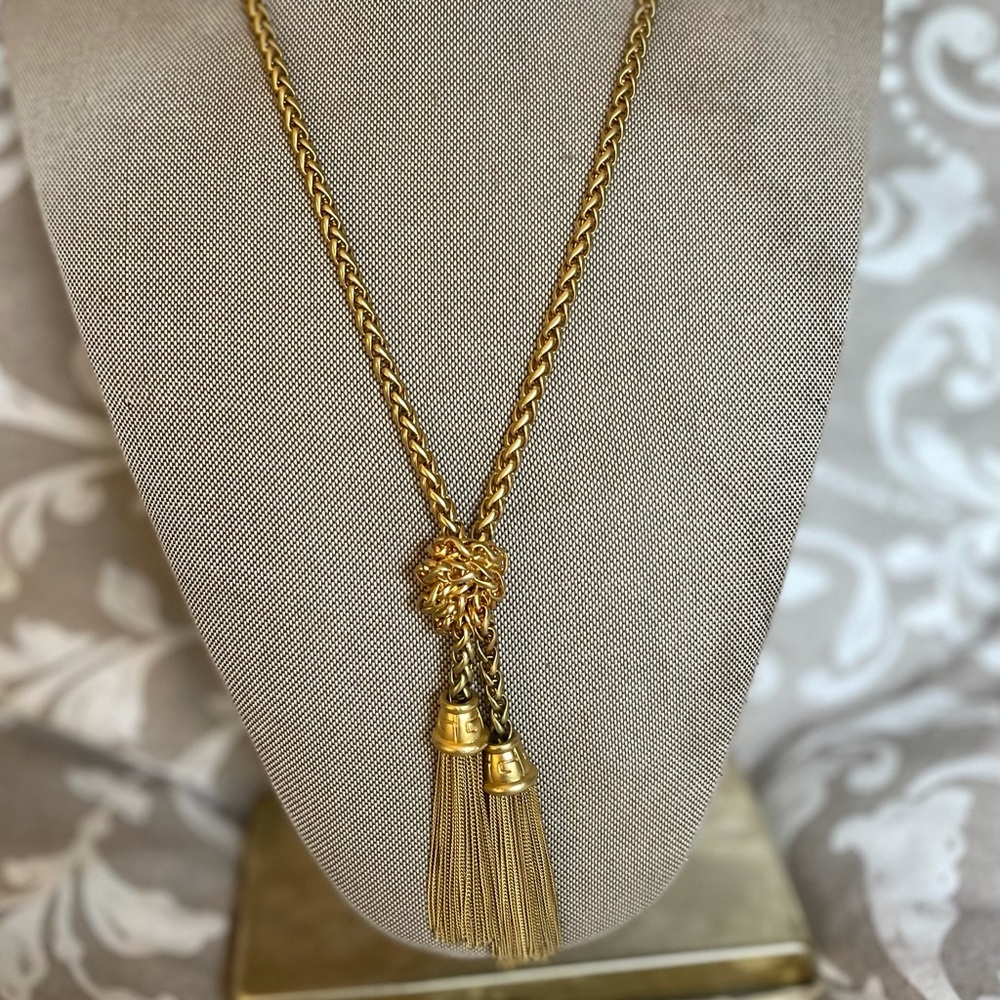 VINTAGE GIVENCHY RUNWAY TASSEL NECKLACE - Picture 2 of 8